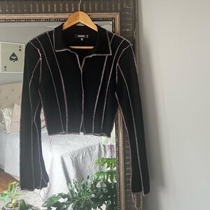 Missguided Y2K Distressed Long Sleeve Top